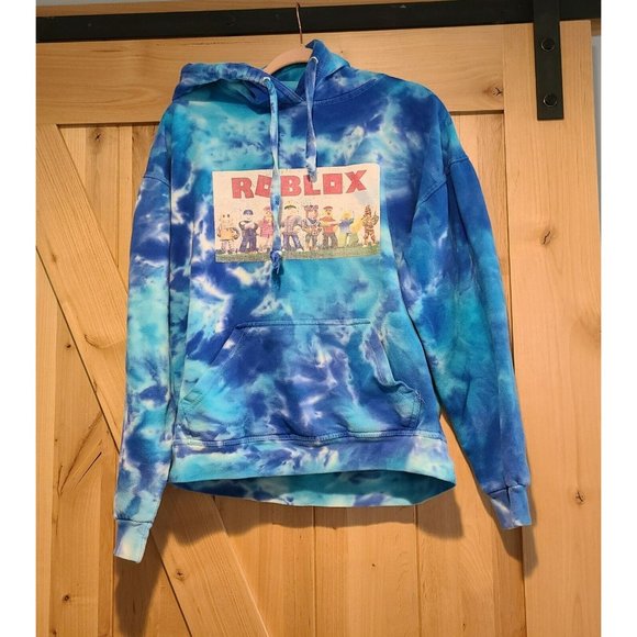 Roblox Blue Tie Dye Hoodie. Jon Lauren. Men's Size L. Front Pockets - Picture 1 of 12